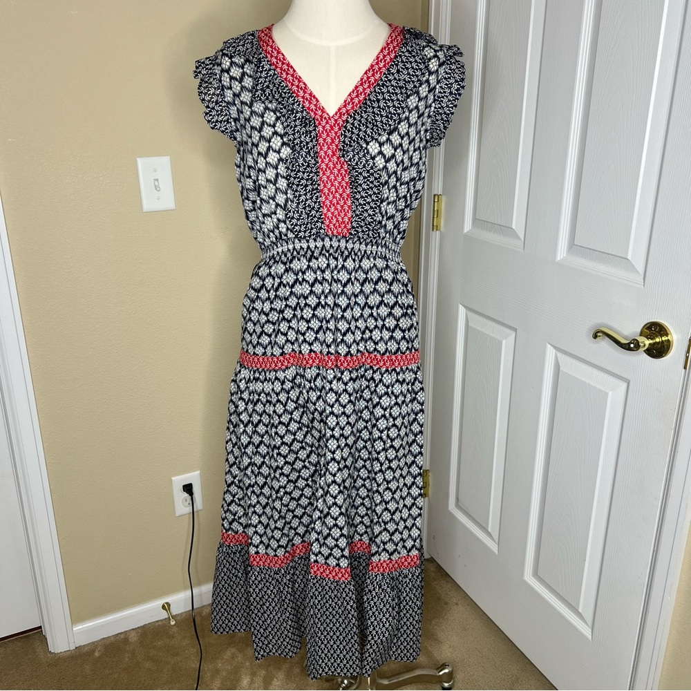 NAUTICA NWOT Ruffle V-Neck Floral Dress